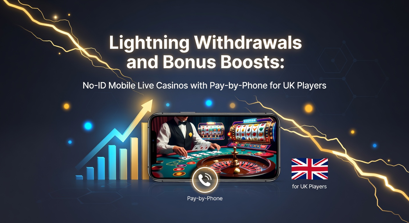Screenshot of a casino app showing a successful lightning withdrawal confirmation alongside a bonus boost offer, with pay-by-phone deposit options visible on a vibrant mobile screen
