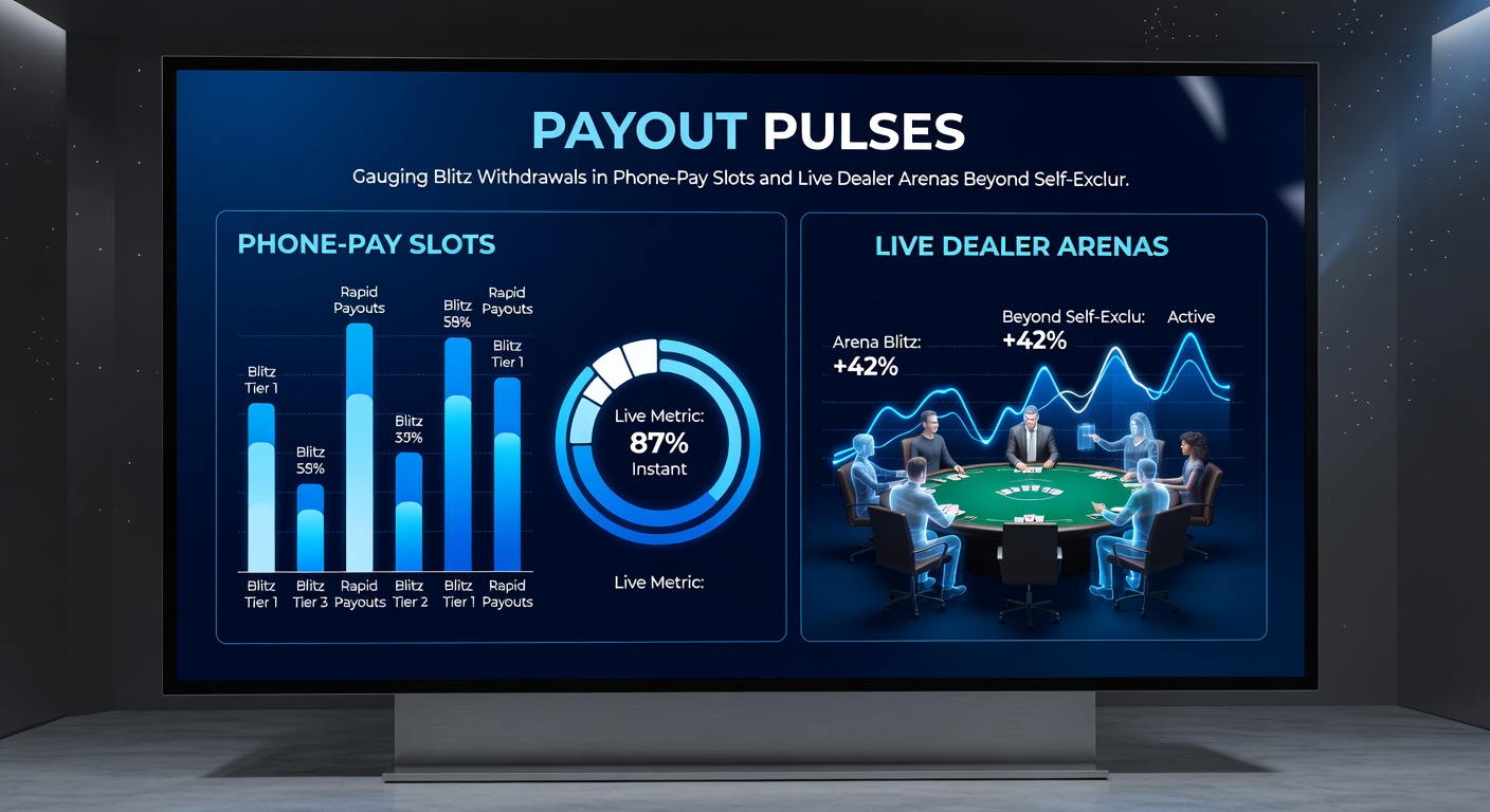 Close-up of a vibrant live dealer roulette wheel spinning alongside slot payout notifications and phone bill icons, illustrating seamless transitions from play to cashout in non-exclusion gaming
