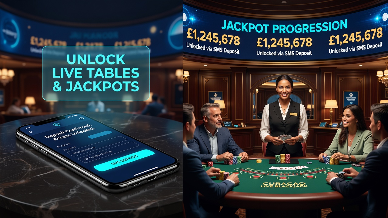 Progressive jackpot meter display alongside live blackjack gameplay on a Curaçao platform